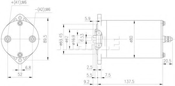 MAHLE ORIGINAL MM 253 Electric Motor